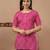 Floral printed pure cotton pink jaipuri tunic