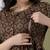 Floral printed brown pure cotton flared maternity maxi dress