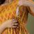 Floral printed yellow pure cotton flared maternity maxi dress