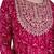 Red Embroidered Naira Cut Kurti Pant Dupatta Set