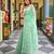 Mint green cotton jamdani saree with offwhite woven design