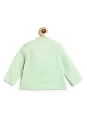 Green plain viscose  bandhgala Set 5