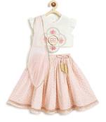 White Embroidered viscose lehenga set