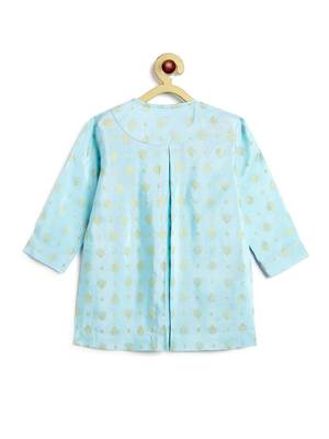Blue printed viscose kurta set 5