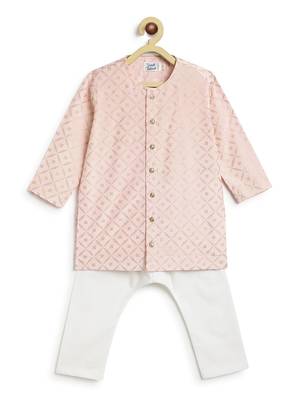Pink printed viscose kurta set 2