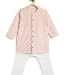 Pink printed viscose kurta set