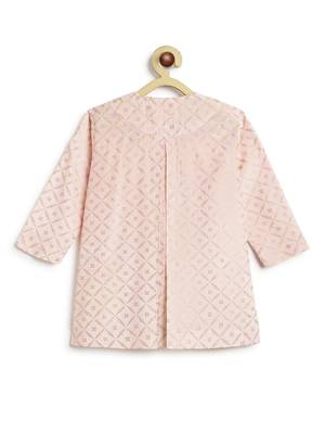 Pink printed viscose kurta set 5