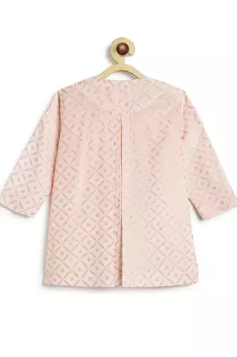 Pink printed viscose kurta set