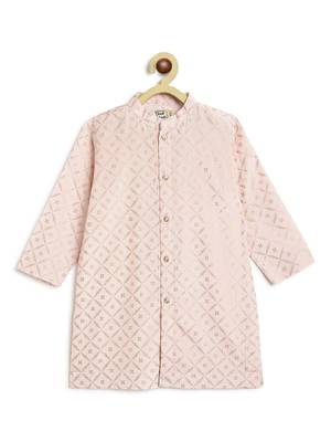 Pink printed viscose kurta set 3