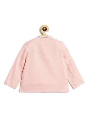 Pink embroidered viscose bandhgala Set 5