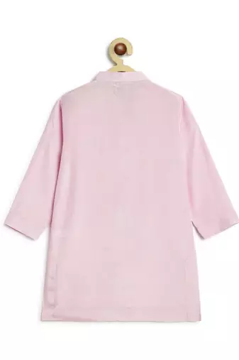 Purple embroidered viscose kurta set