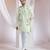 Light green embroidered satin nehru jacket