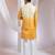 Mustard embroidered chanderi nehru jacket set