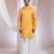 Mustard plain chanderi kurta set