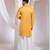 Mustard plain chanderi kurta set