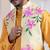 Mustard embroidered chanderi nehru jacket