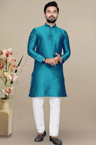 Rama jacquard straight men's kurta pyjama