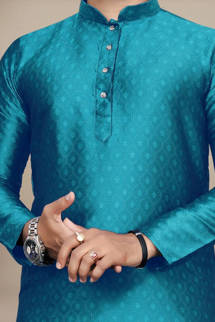 Rama jacquard straight men's kurta pyjama