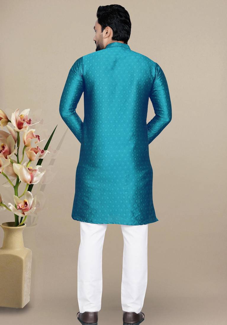 Rama jacquard straight men's kurta pyjama