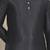 Black jacquard straight men's kurta pyjama