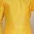 Yellow jacquard straight men's kurta pyjama