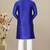 Royal blue jacquard straight men's kurta pyjama