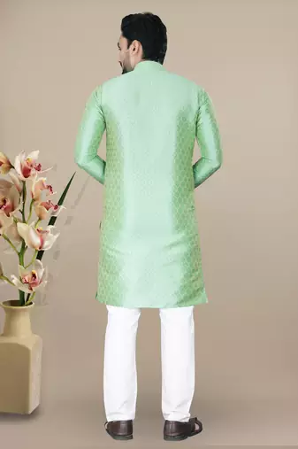 Pista jacquard straight men's kurta pyjama