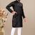 Black cotton lining work straight men's kurta pyjama