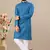 Rama cotton lining work straight men's kurta pyjama