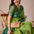Premium Linen Cotton Saree with Elegant Digital Print With Blouse Set
