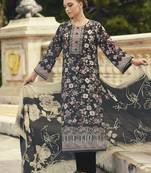 black lawn cotton embroidered dress material
