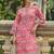 pink lawn cotton embroidered dress material