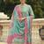 turquoise lawn cotton embroidered dress material