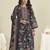 black lawn cotton embroidered dress material