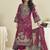 maroon lawn cotton embroidered dress material