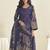 violet lawn cotton embroidered dress material