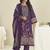 purple lawn cotton embroidered dress material