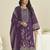 purple lawn cotton embroidered dress material