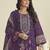 purple lawn cotton embroidered dress material