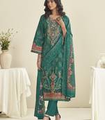 teal lawn cotton embroidered dress material