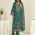 teal lawn cotton embroidered dress material