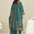 teal lawn cotton embroidered dress material