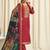 red dola silk jacquard digital printed dress material