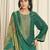 green dola silk jacquard digital printed dress material