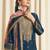 navy blue dola silk jacquard digital printed dress material