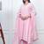 Pink kali kurta set with fida dupatta