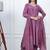 Purple kali kurta set with fida dupatta