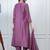 Purple kali kurta set with fida dupatta