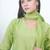 Green kali kurta set with fida dupatta