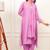 Lilac kali kurta set with fida dupatta
